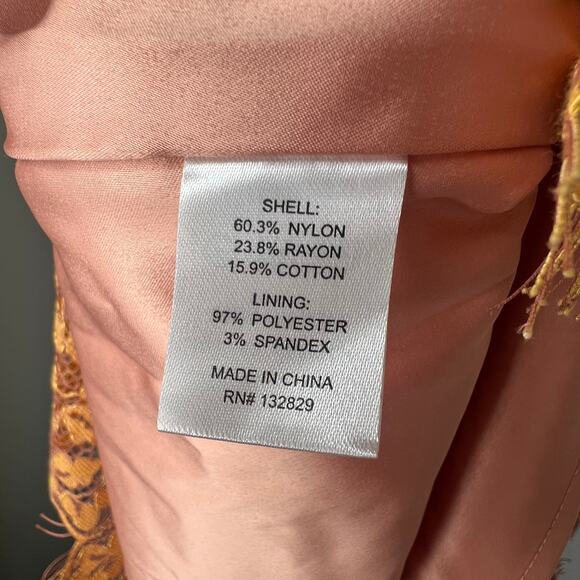 Majorelle Octavia Golden Floral Lace Mini Dress Size Small - Picture 8 of 9